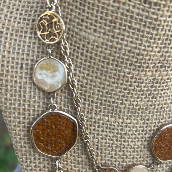 Sarah Coventry 70’s Taste of Honey Gold and Amber Necklace - Picture 3 of 7